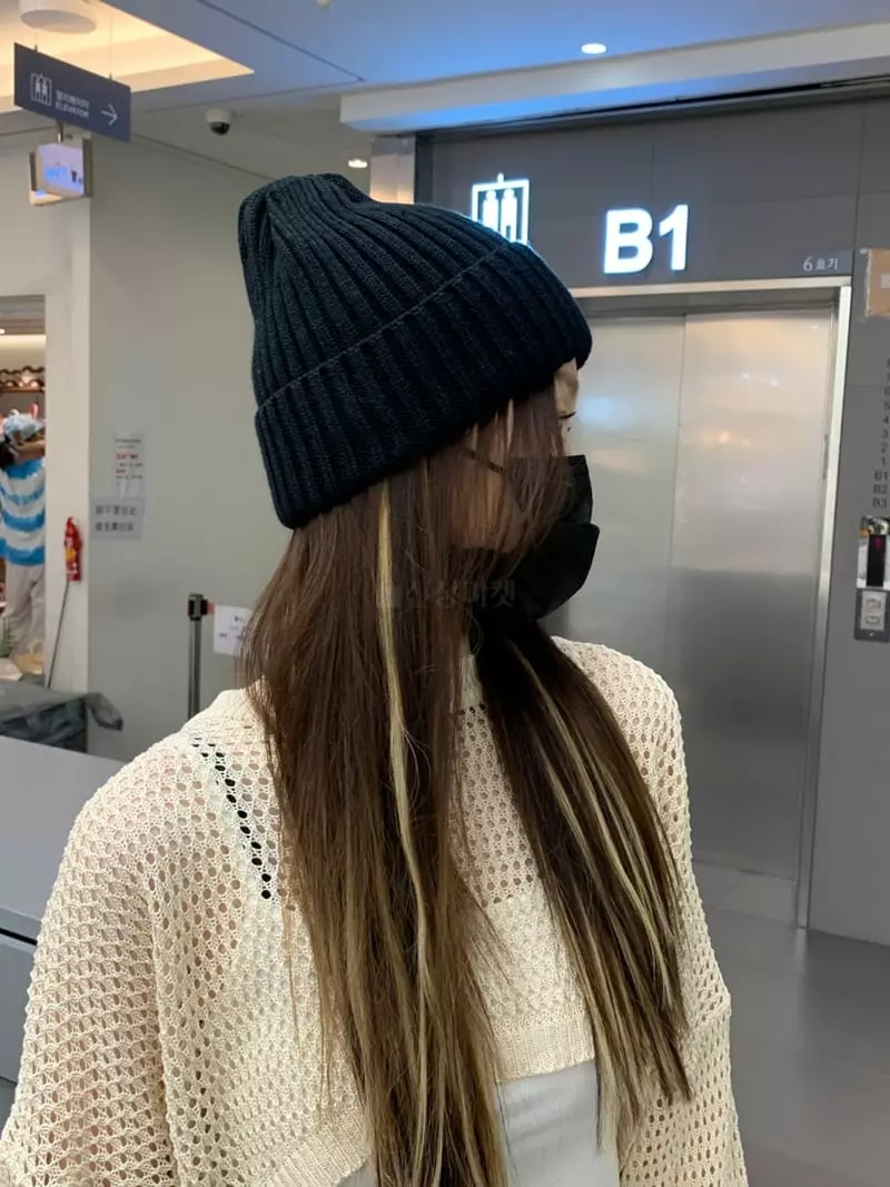 Two J - Korean Women Fashion - #momslook - Patch Beanie