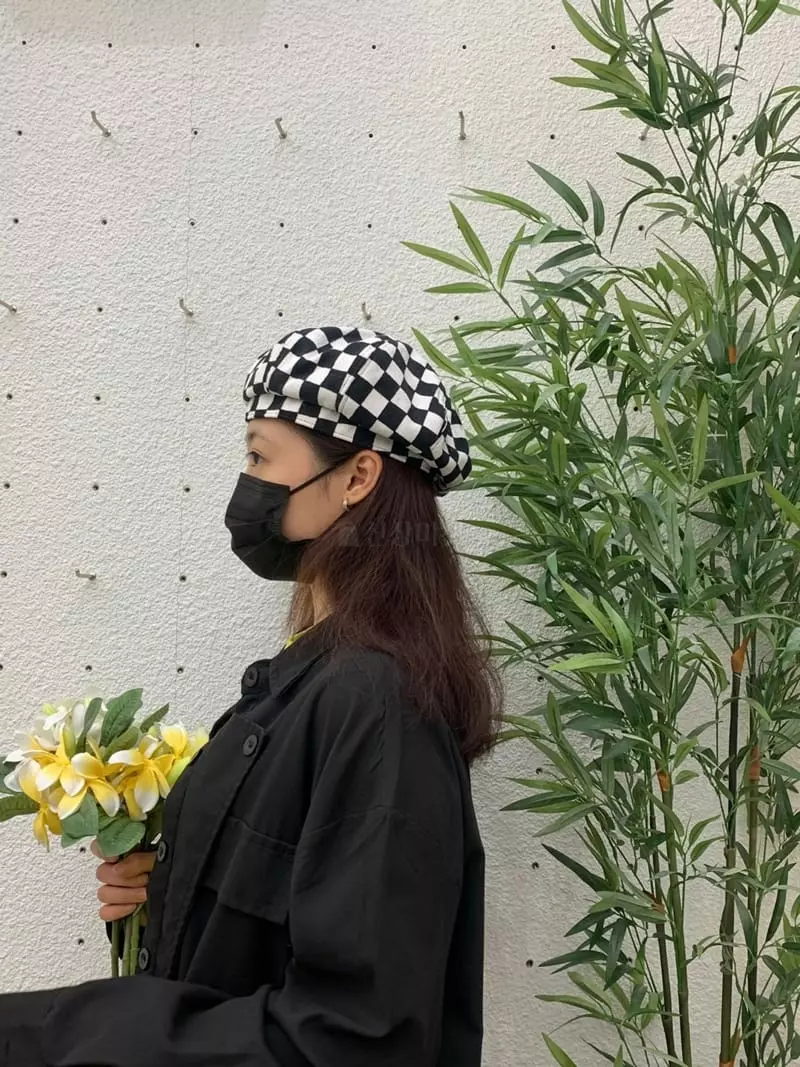 Two J - Korean Women Fashion - #momslook - Chess Beret Hat