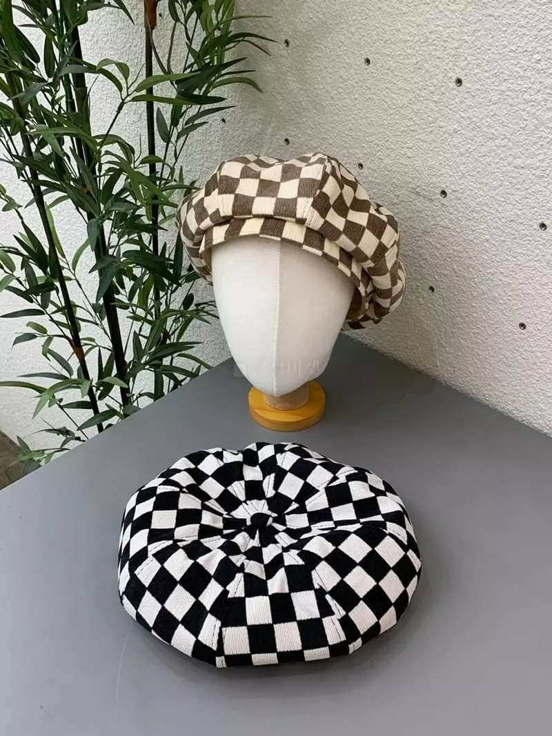 Two J - Korean Women Fashion - #momslook - Chess Beret Hat - 5