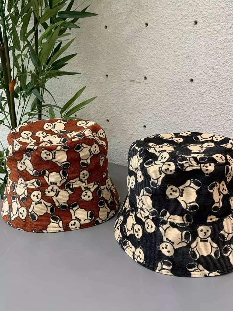 Two J - Korean Women Fashion - #womensfashion - Bear Bucket Hat - 4