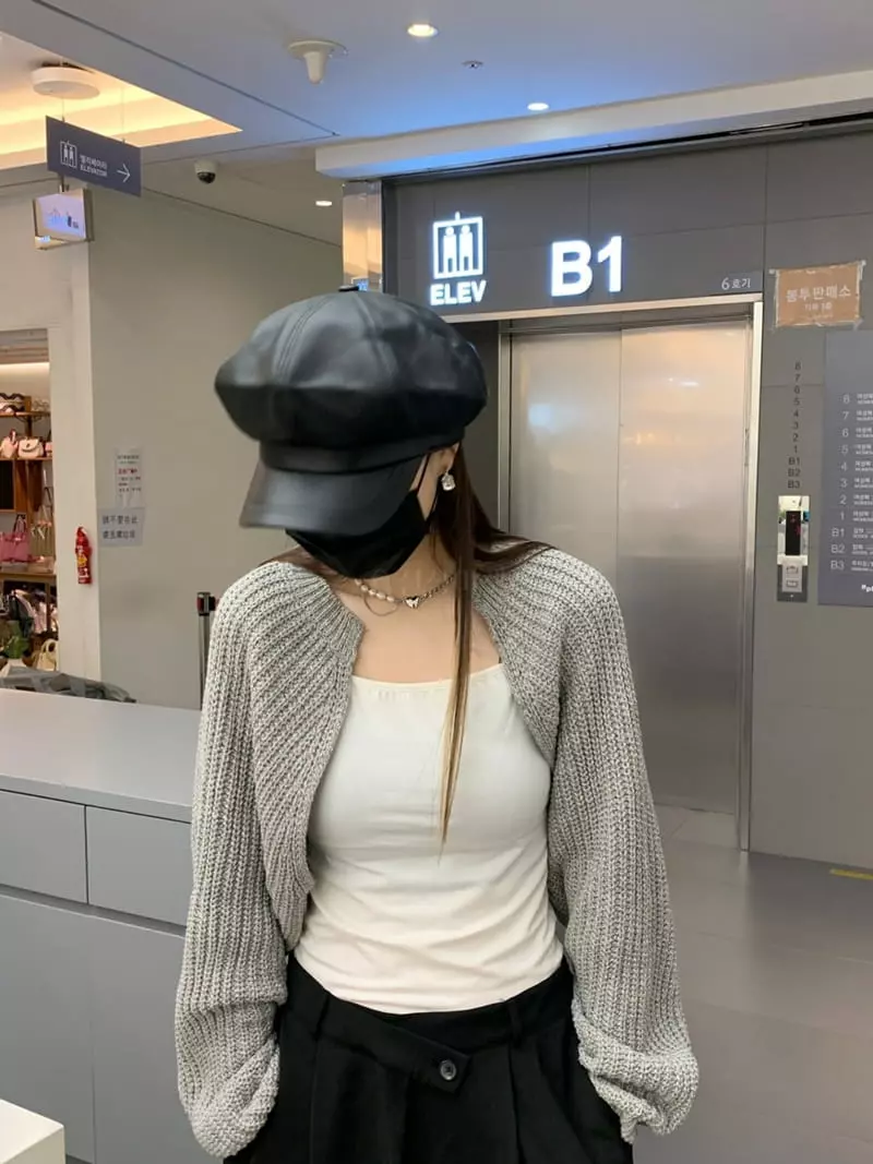 Two J - Korean Women Fashion - #thelittlethings - Learher Hat - 2