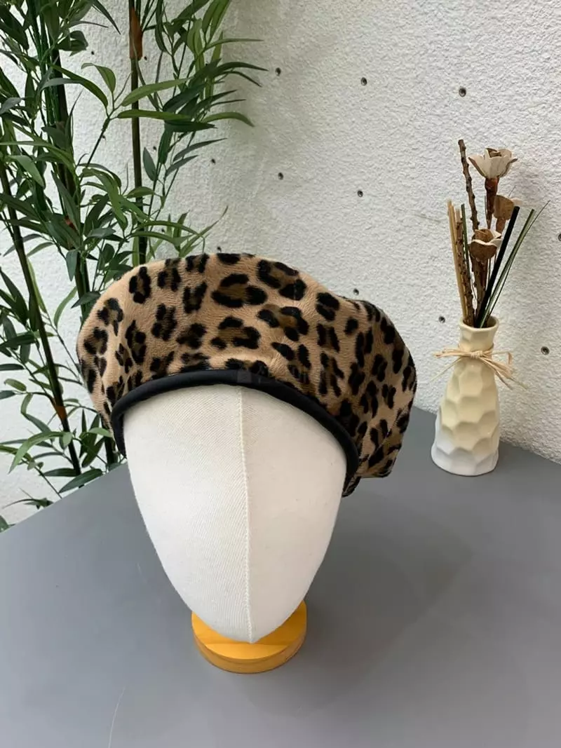 Two J - Korean Women Fashion - #womensfashion - Leopard Beret Hat - 5
