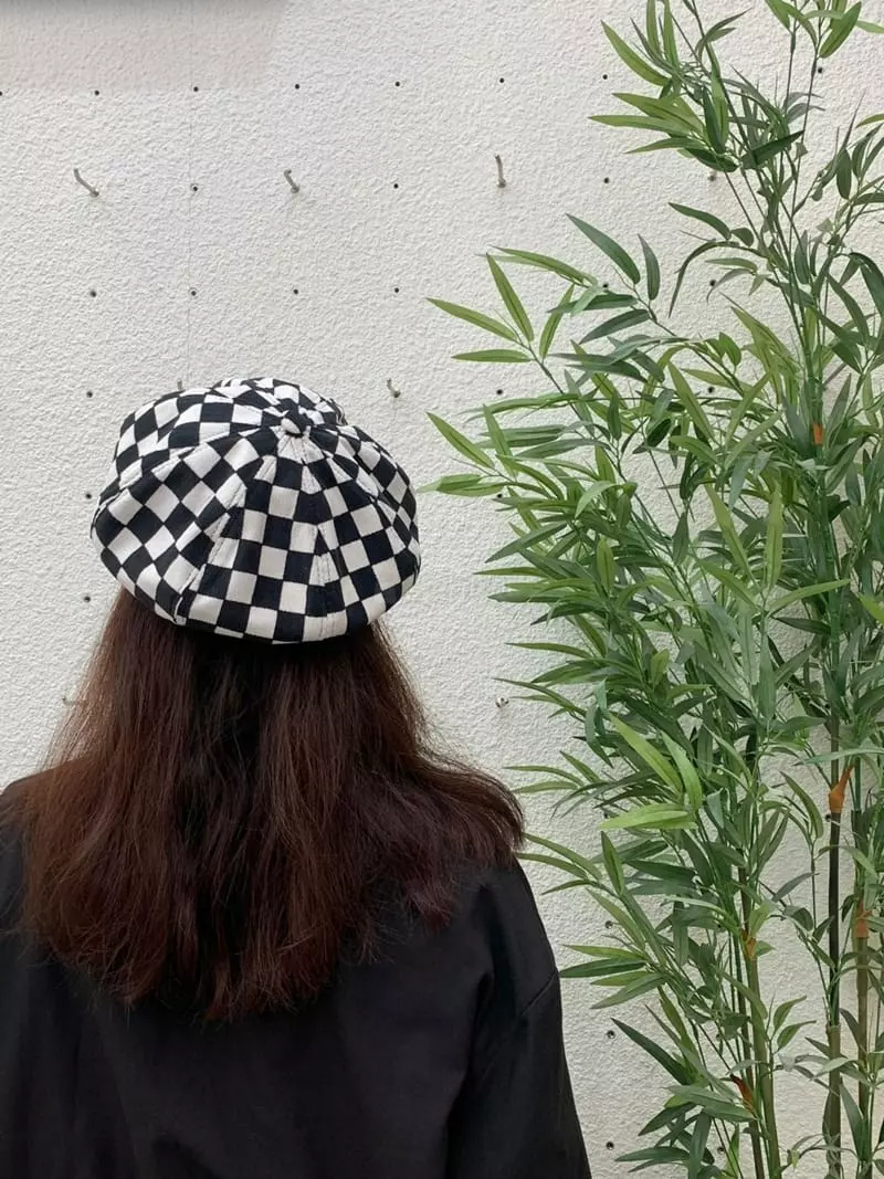 Two J - Korean Women Fashion - #womensfashion - Chess Beret Hat - 2