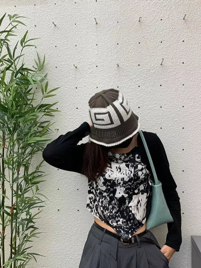 Two J - Korean Women Fashion - #womensfashion - Knit Bucket Aht - 2