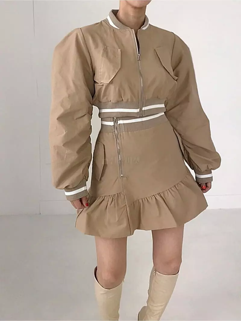 Twomoon - Korean Women Fashion - #momslook - Crop Jacket - 7