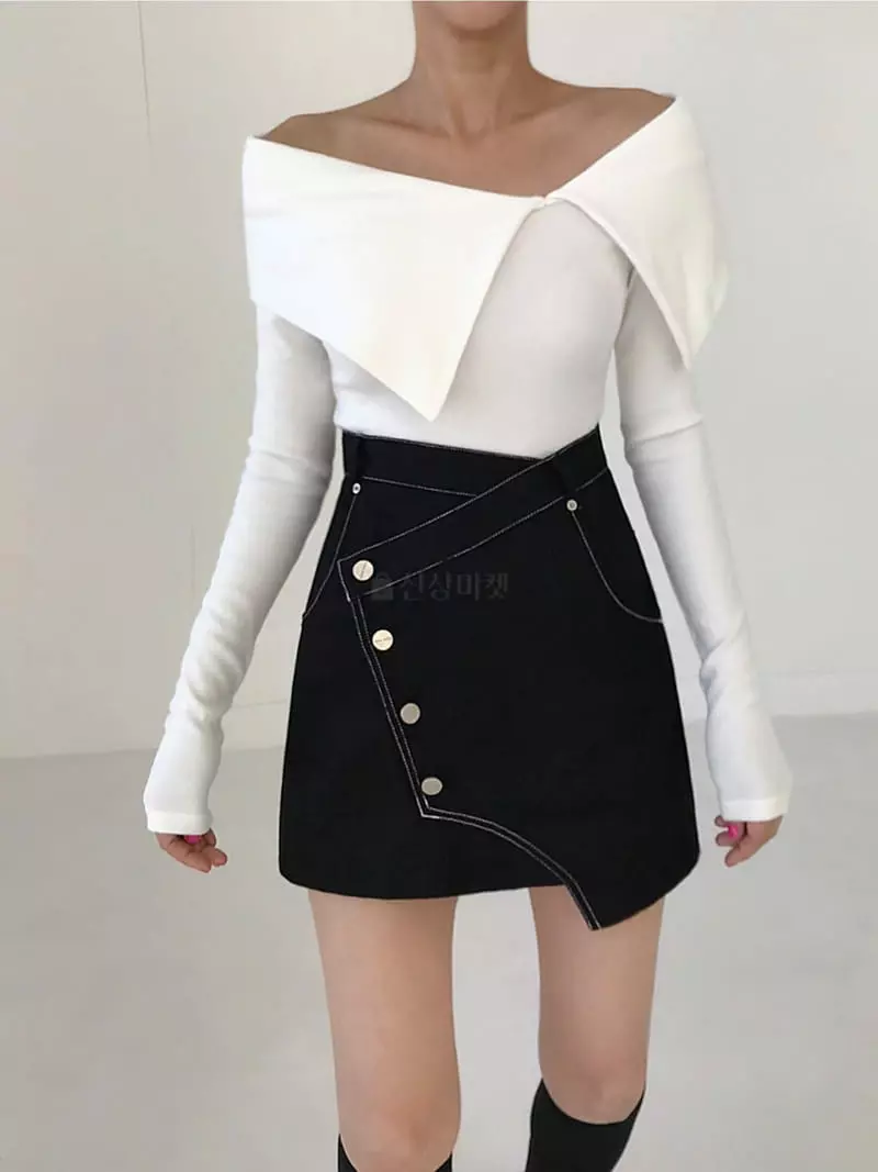 Twomoon - Korean Women Fashion - #momslook - Wing Shoulder Tee