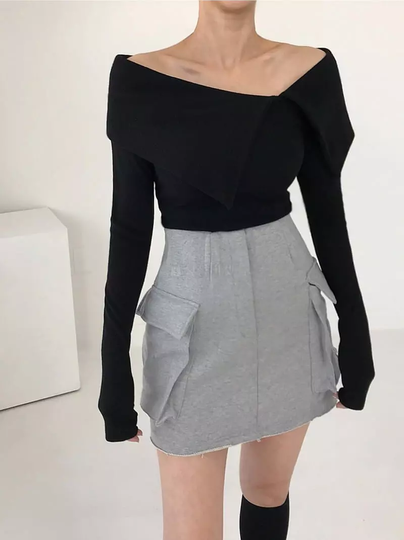 Twomoon - Korean Women Fashion - #momslook - Wing Shoulder Tee - 7