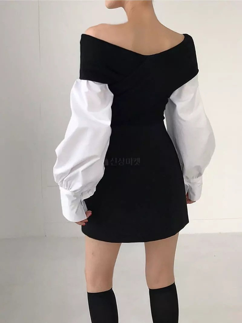 Twomoon - Korean Women Fashion - #momslook - X Drape Blouse - 6