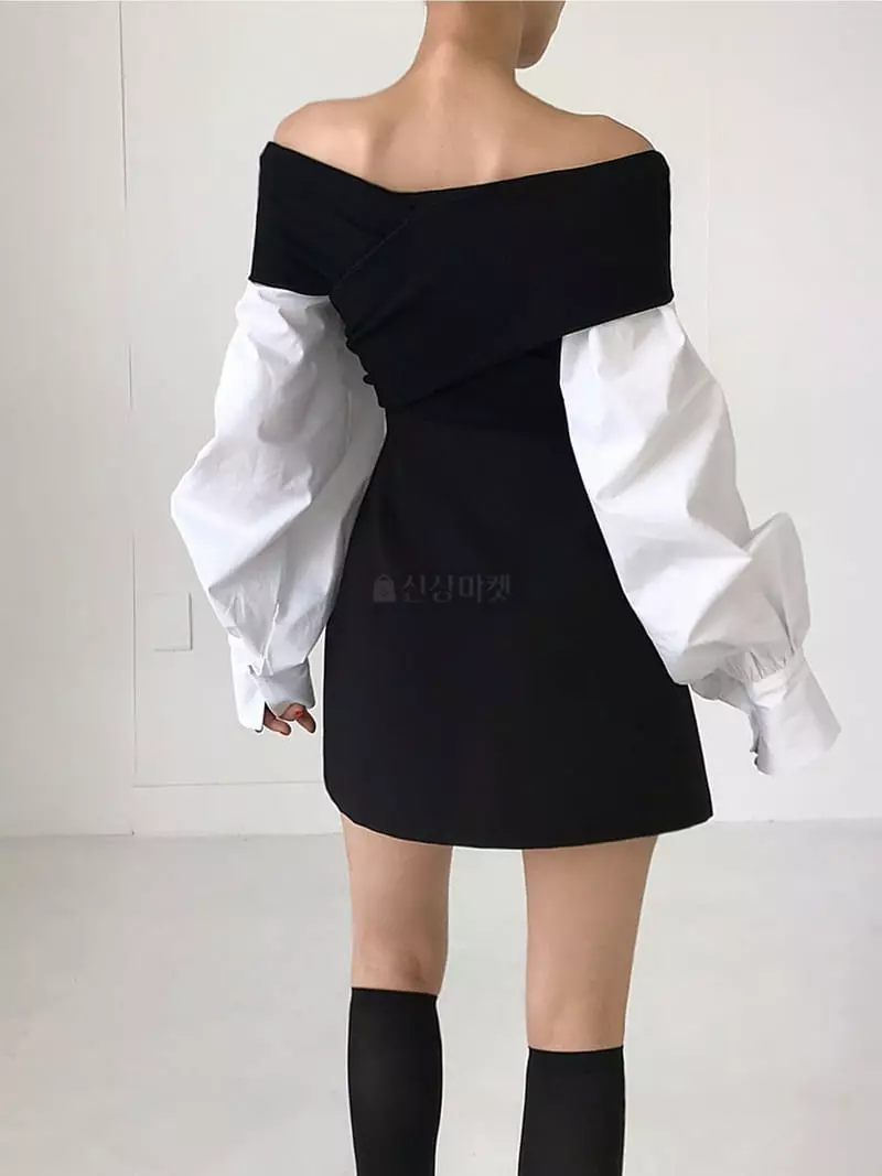 Twomoon - Korean Women Fashion - #momslook - X Drape Blouse - 8