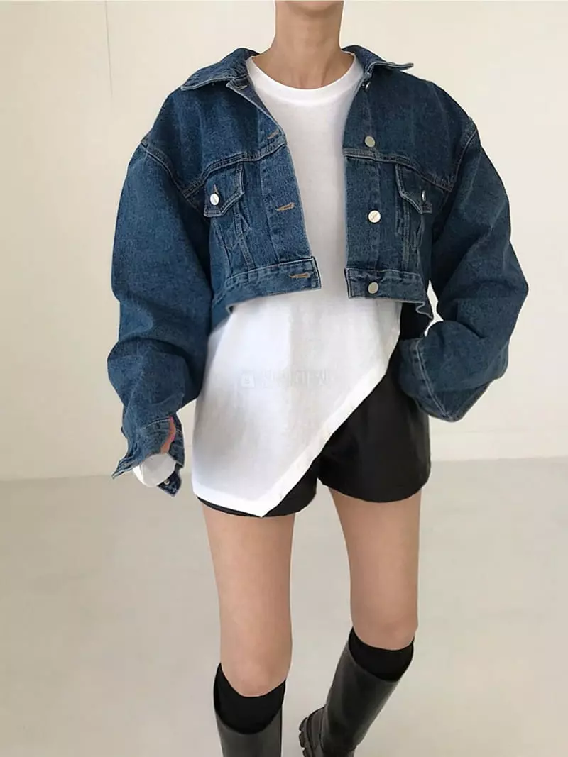 Twomoon - Korean Women Fashion - #momslook - Under Denim Jacket - 2