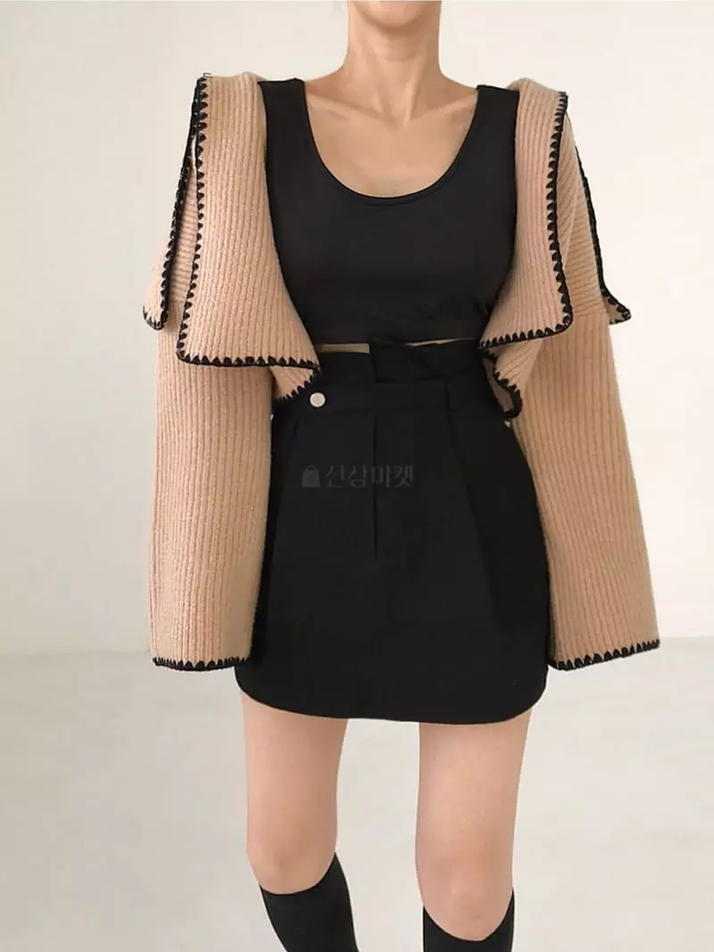 Twomoon - Korean Women Fashion - #momslook - Husi Cape Cardigan - 11