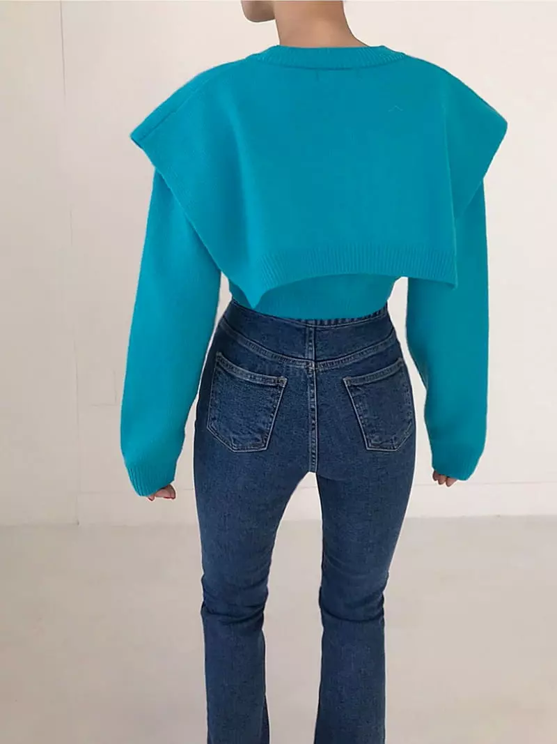 Twomoon - Korean Women Fashion - #momslook - Flu Knit Tee - 10