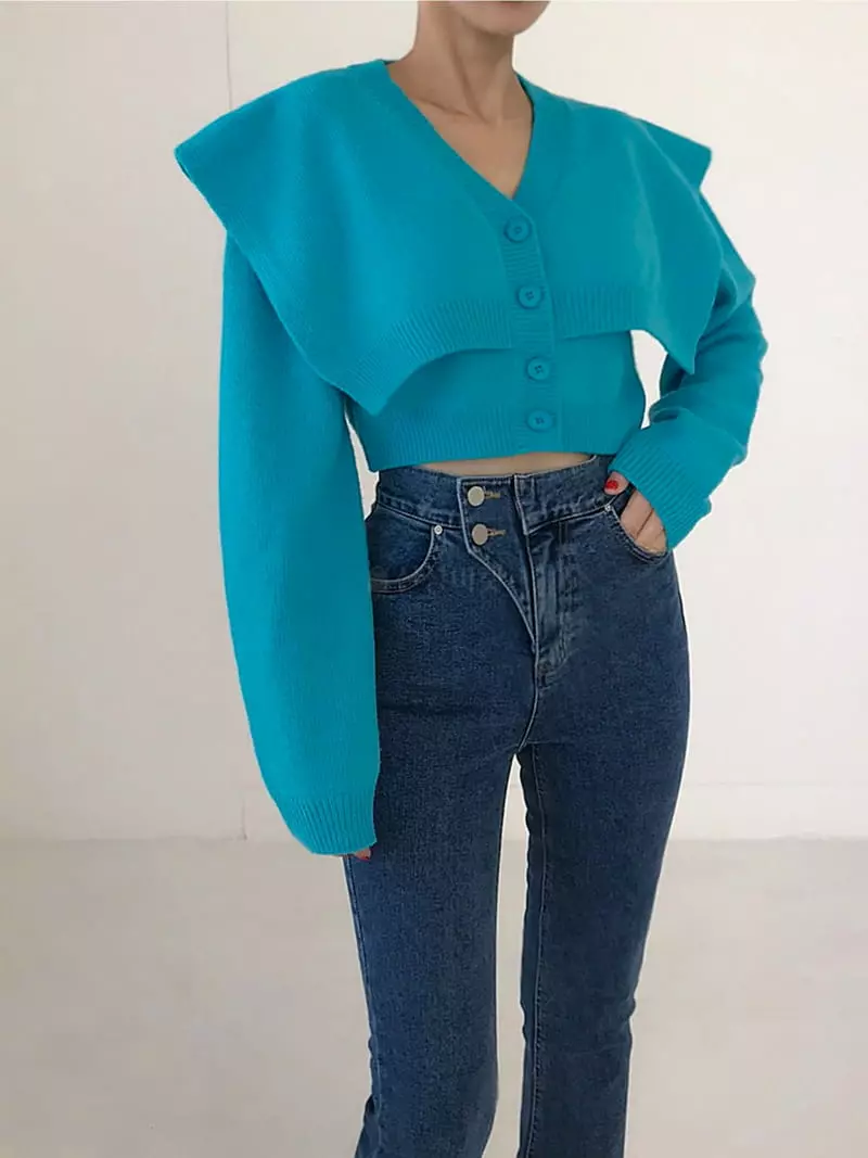 Twomoon - Korean Women Fashion - #momslook - Flu Knit Tee - 8