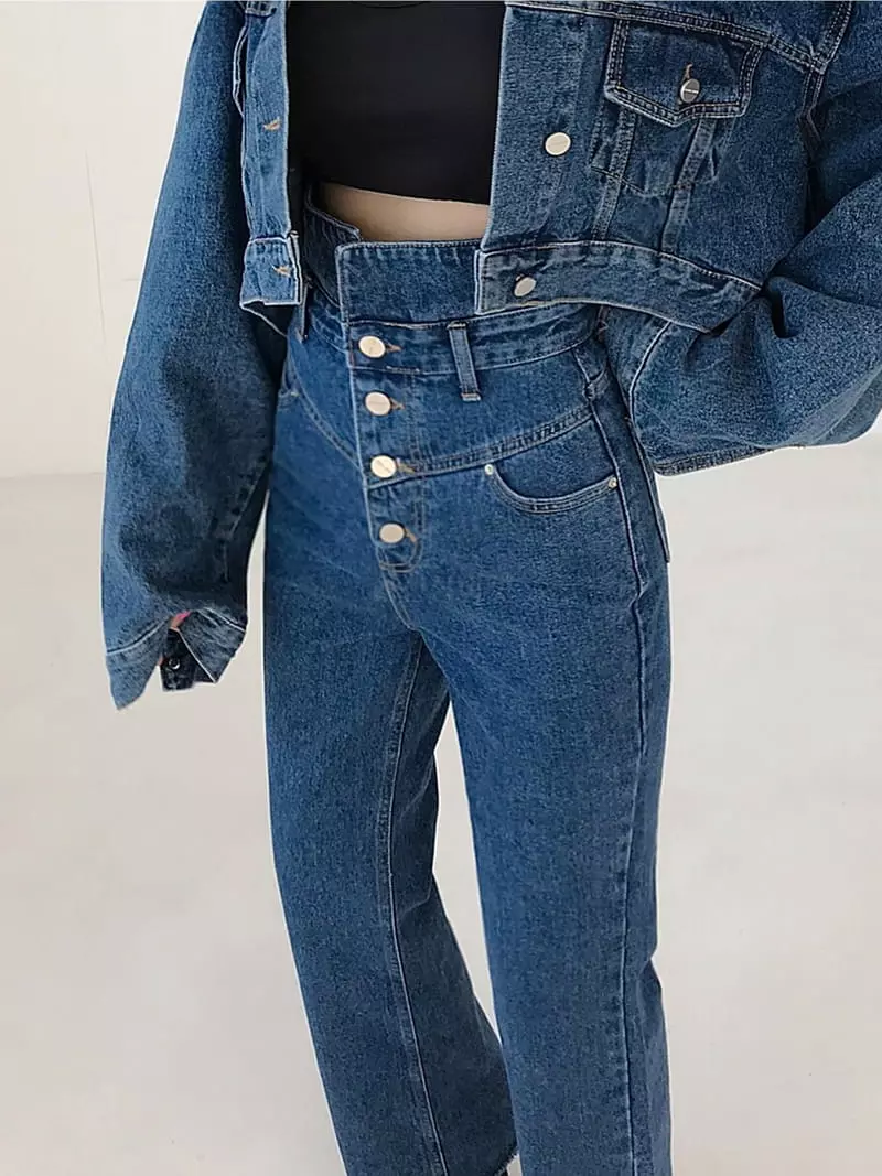 Twomoon - Korean Women Fashion - #pursuepretty - Double Collar Pants - 3