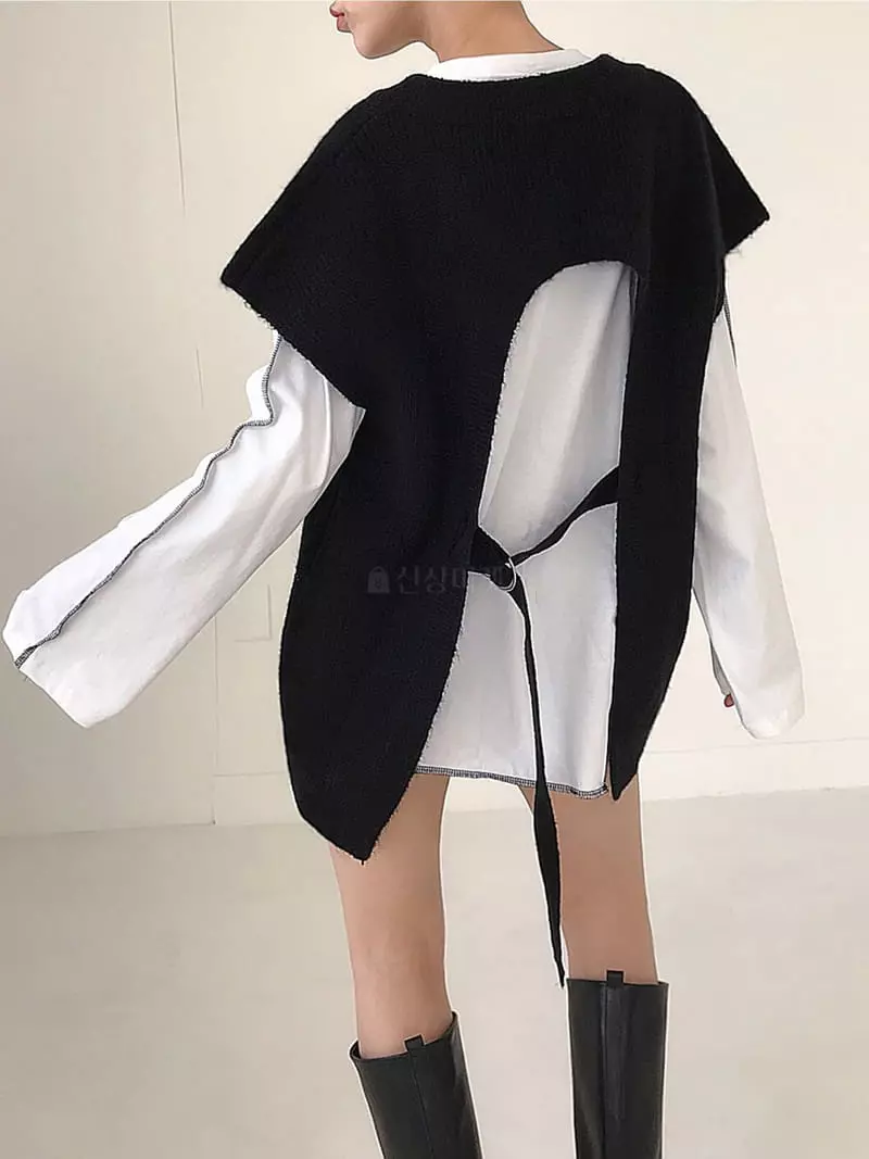 Twomoon - Korean Women Fashion - #restrostyle - Achi Vest - 11