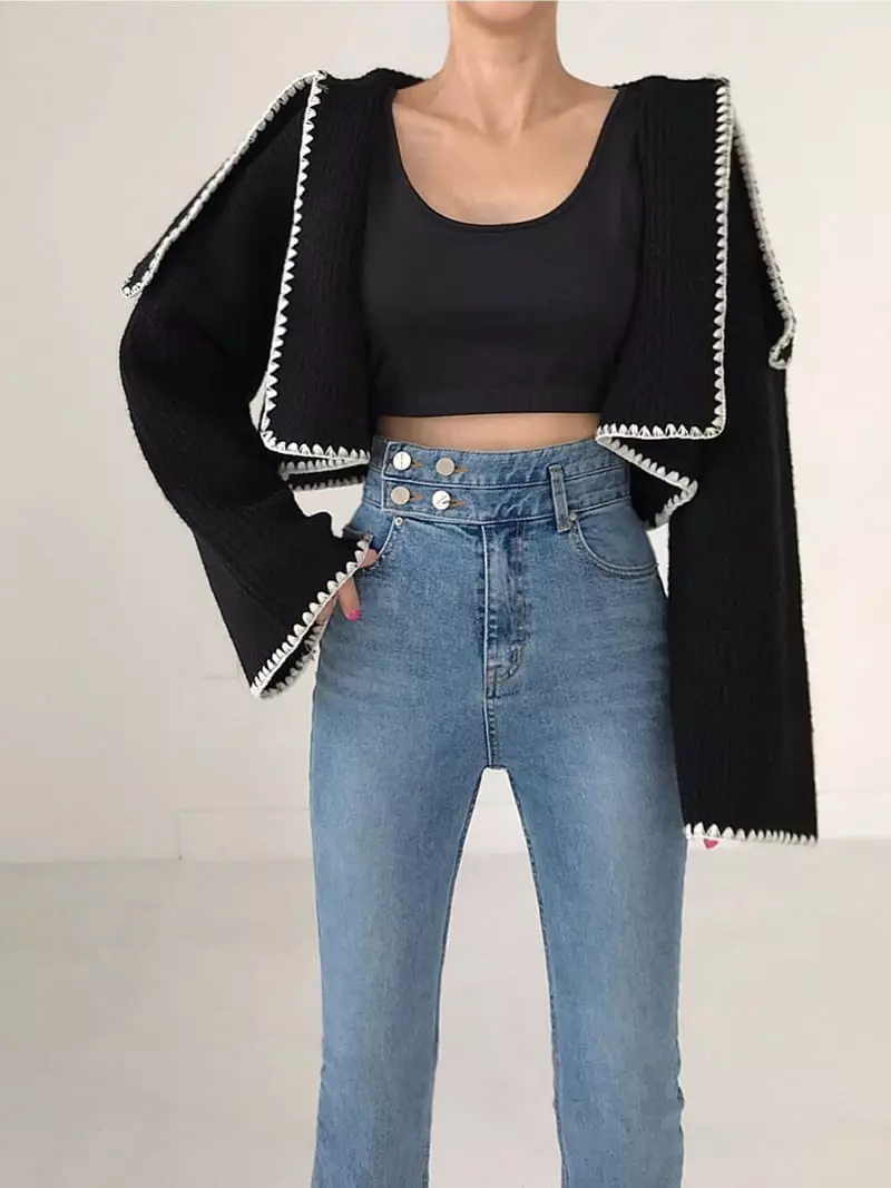Twomoon - Korean Women Fashion - #restrostyle - Husi Cape Cardigan - 6