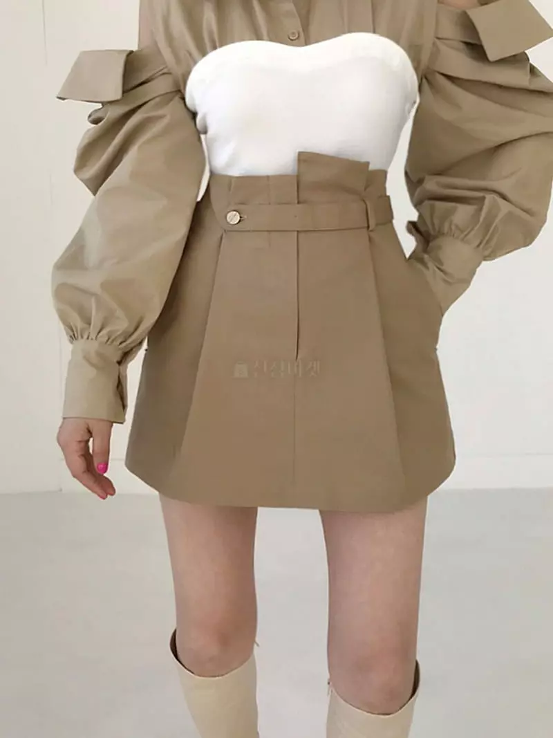 Twomoon - Korean Women Fashion - #restrostyle - Lala Pumpkin Skirt - 5