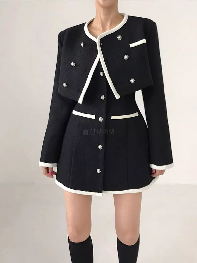 Twomoon - Korean Women Fashion - #restrostyle - Fring Twid Jacket