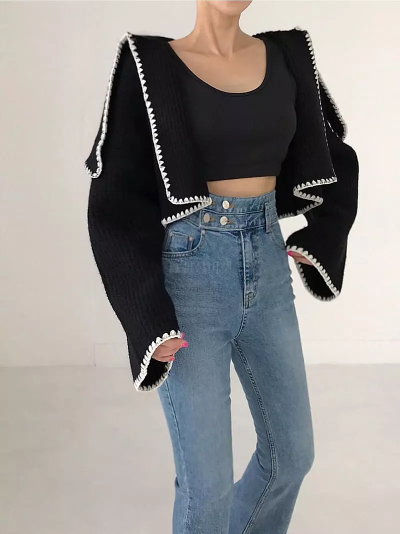 Twomoon - Korean Women Fashion - #romanticstyle - Husi Cape Cardigan - 7