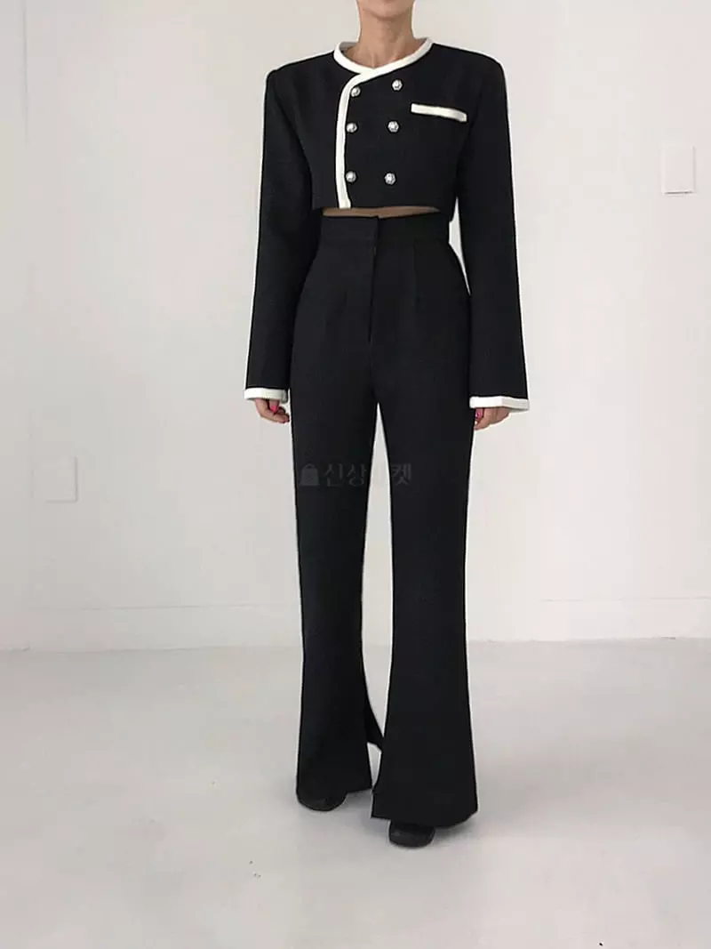 Twomoon - Korean Women Fashion - #romanticstyle - Fring Twid Pants - 3