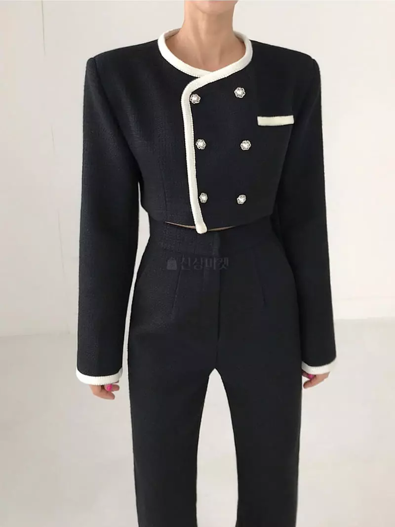 Twomoon - Korean Women Fashion - #romanticstyle - Fring Twid Jacket - 2