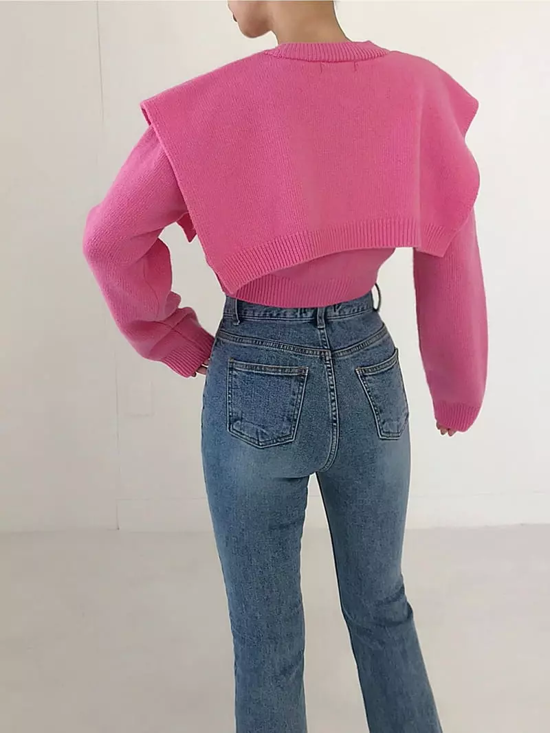 Twomoon - Korean Women Fashion - #shopsmall - Flu Knit Tee - 5