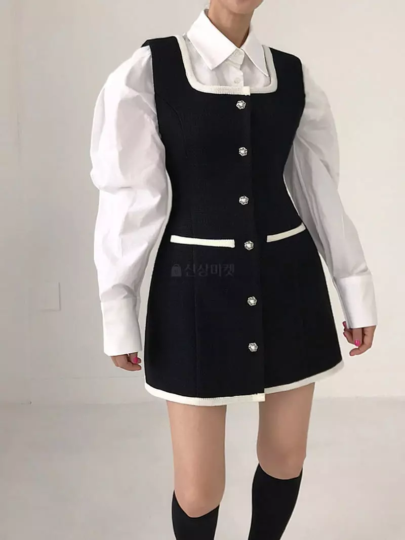 Twomoon - Korean Women Fashion - #shopsmall - Fring Twid One-piece - 2