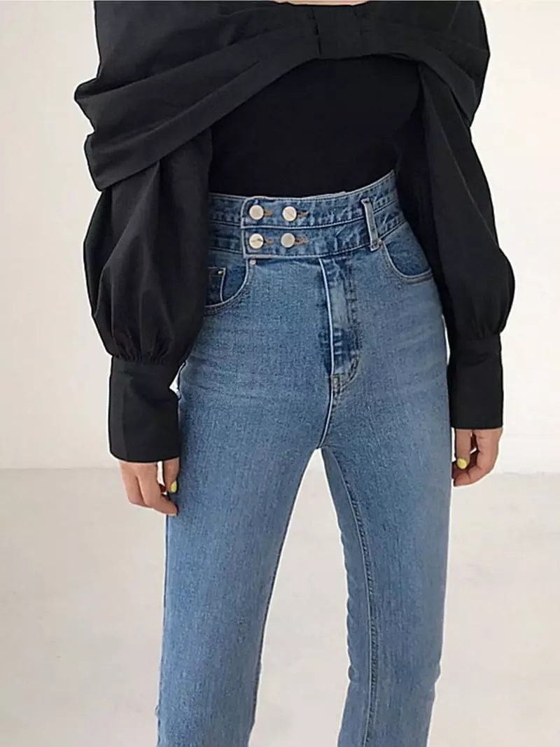 Twomoon - Korean Women Fashion - #thatsdarling - Po Button Pants - 2