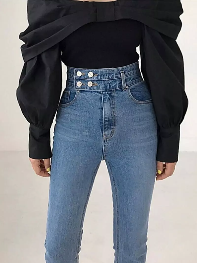 Twomoon - Korean Women Fashion - #thelittlethings - Po Button Pants - 3