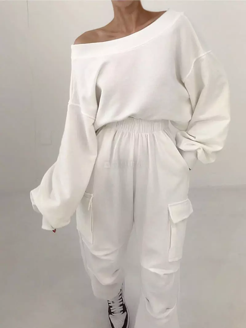 Twomoon - Korean Women Fashion - #vintageinspired - Us Back Slit Sweatshirt - 9
