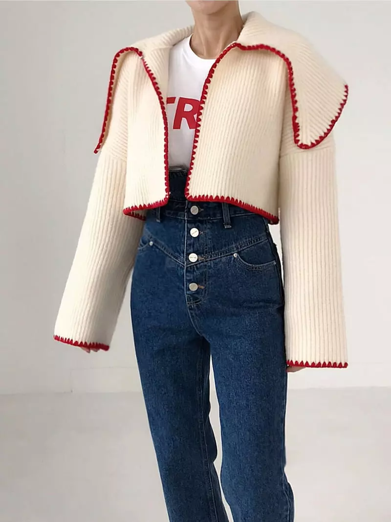Twomoon - Korean Women Fashion - #vintageinspired - Husi Cape Cardigan - 3