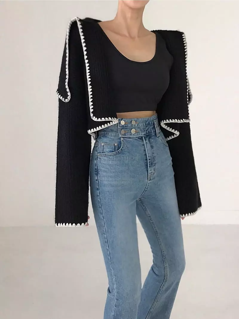 Twomoon - Korean Women Fashion - #vintageinspired - Husi Cape Cardigan - 4