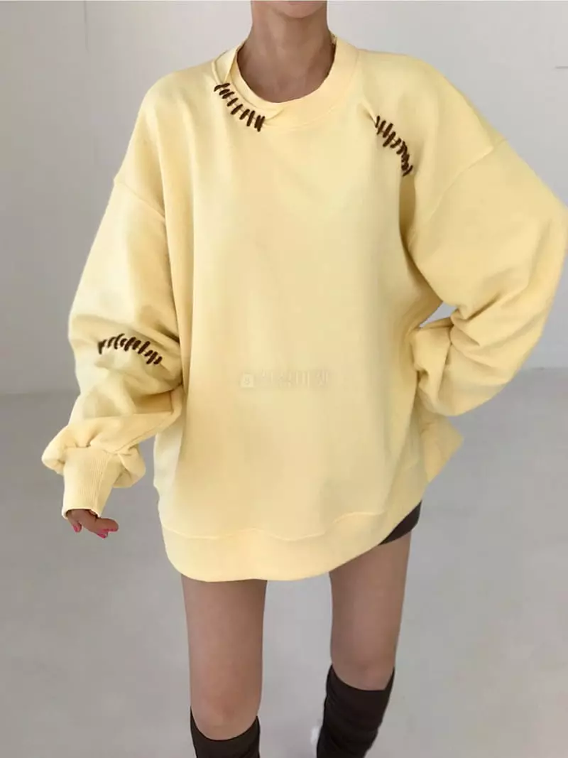 Twomoon - Korean Women Fashion - #womensfashion - Tonton Stitch Sweatshirt - 10