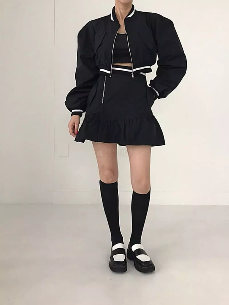 Twomoon - Korean Women Fashion - #momslook - Crop Jacket - 4