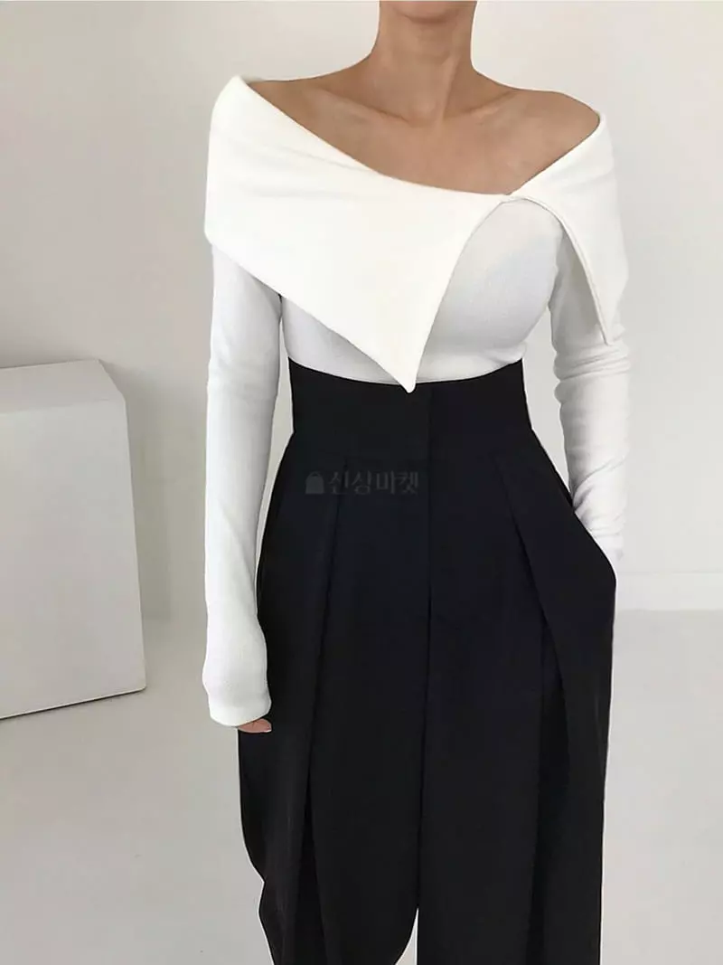 Twomoon - Korean Women Fashion - #womensfashion - Wing Shoulder Tee - 6