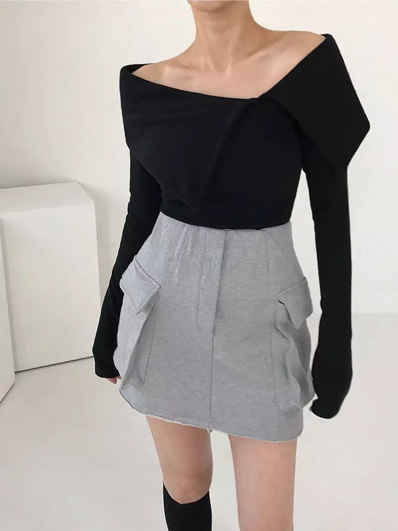 Twomoon - Korean Women Fashion - #womensfashion - Wing Shoulder Tee - 8