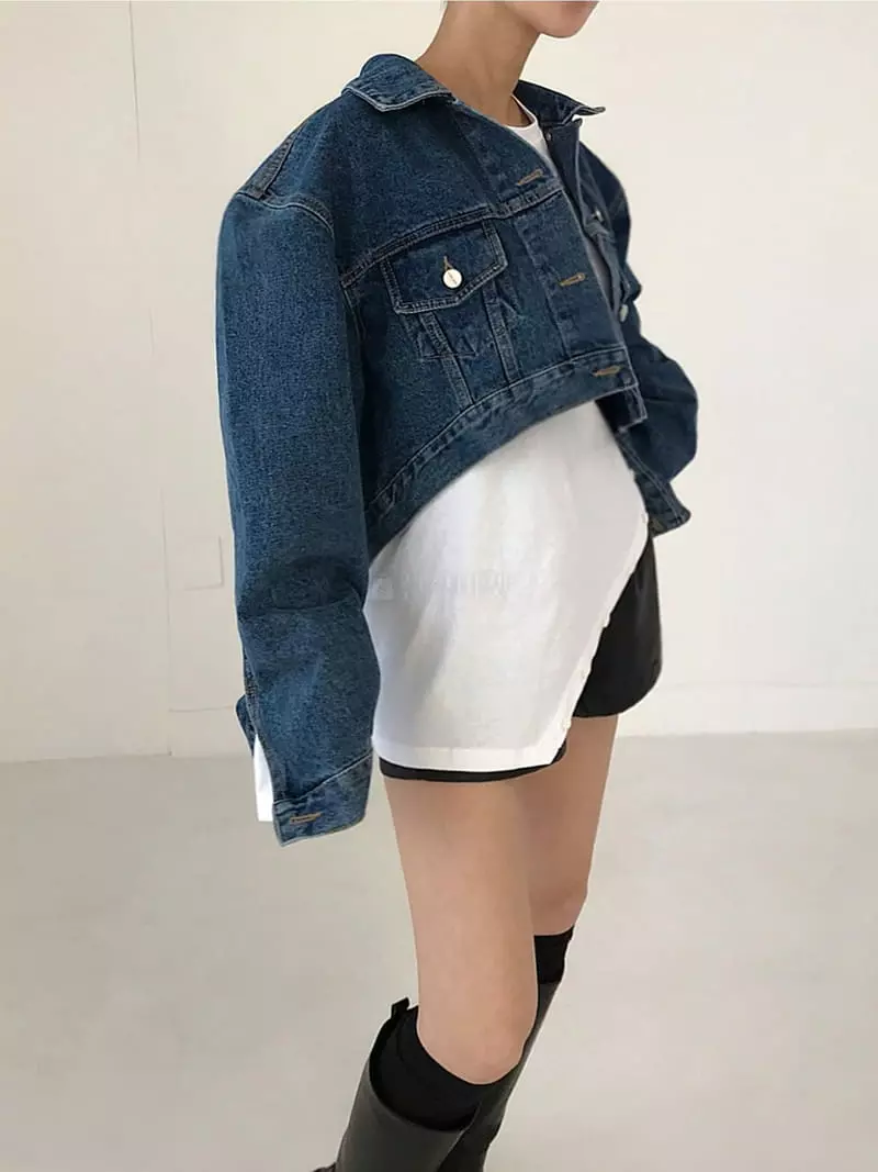 Twomoon - Korean Women Fashion - #womensfashion - Under Denim Jacket