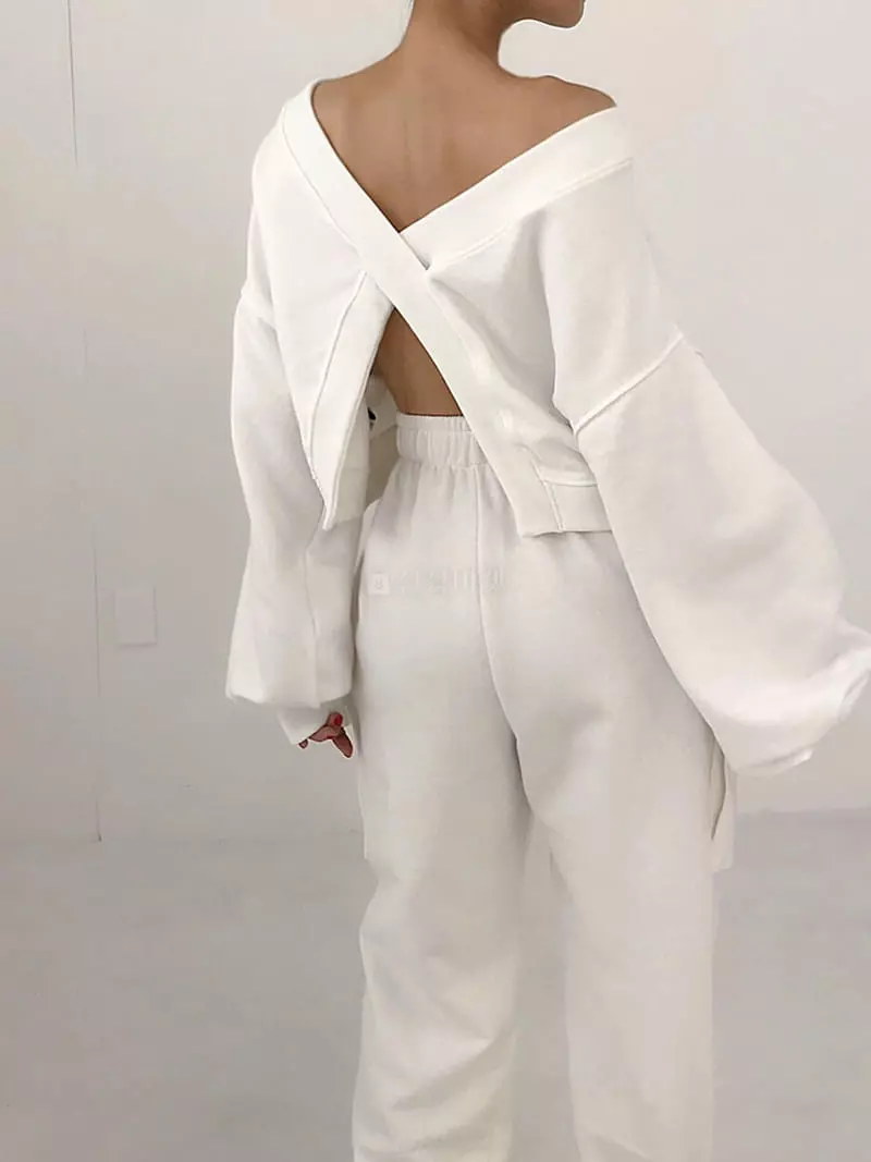 Twomoon - Korean Women Fashion - #womensfashion - Us Back Slit Sweatshirt - 8