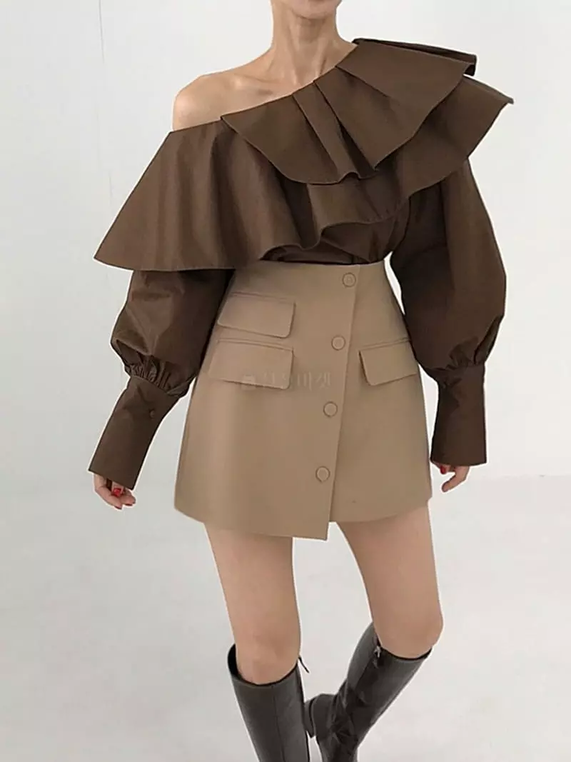 Twomoon - Korean Women Fashion - #womensfashion - Lade Frill Blouse - 12