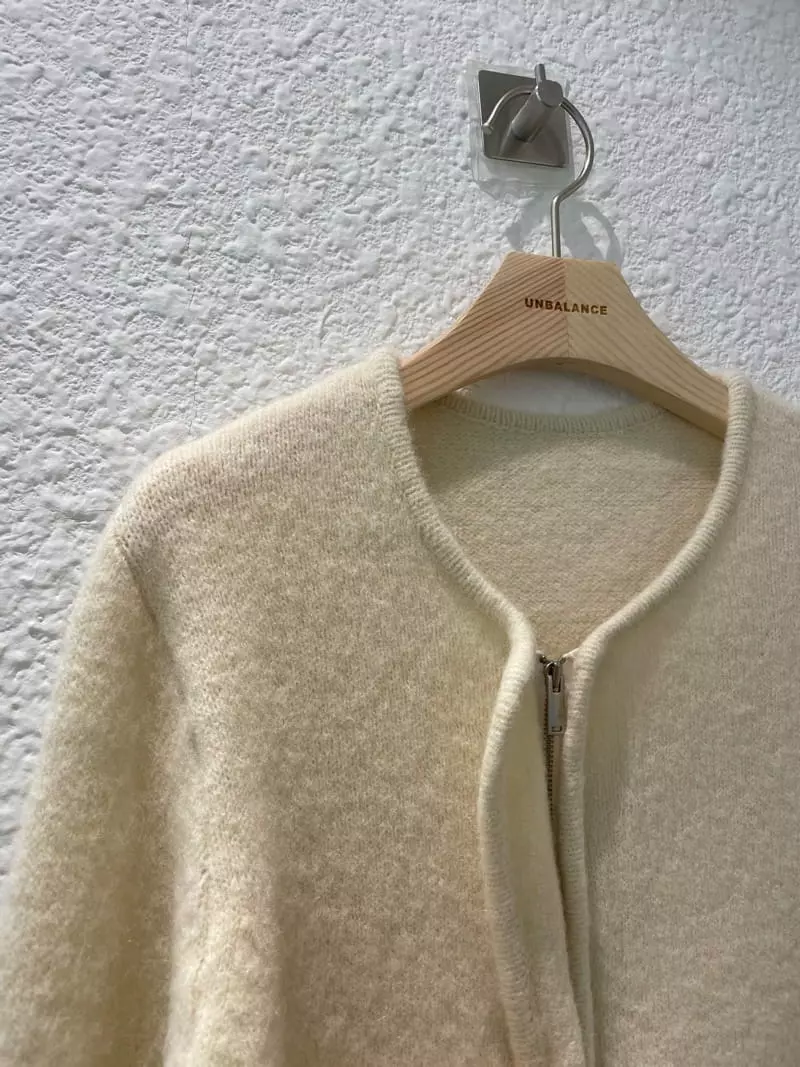 Unbalance - Korean Women Fashion - #momslook - Zipper Cardigan