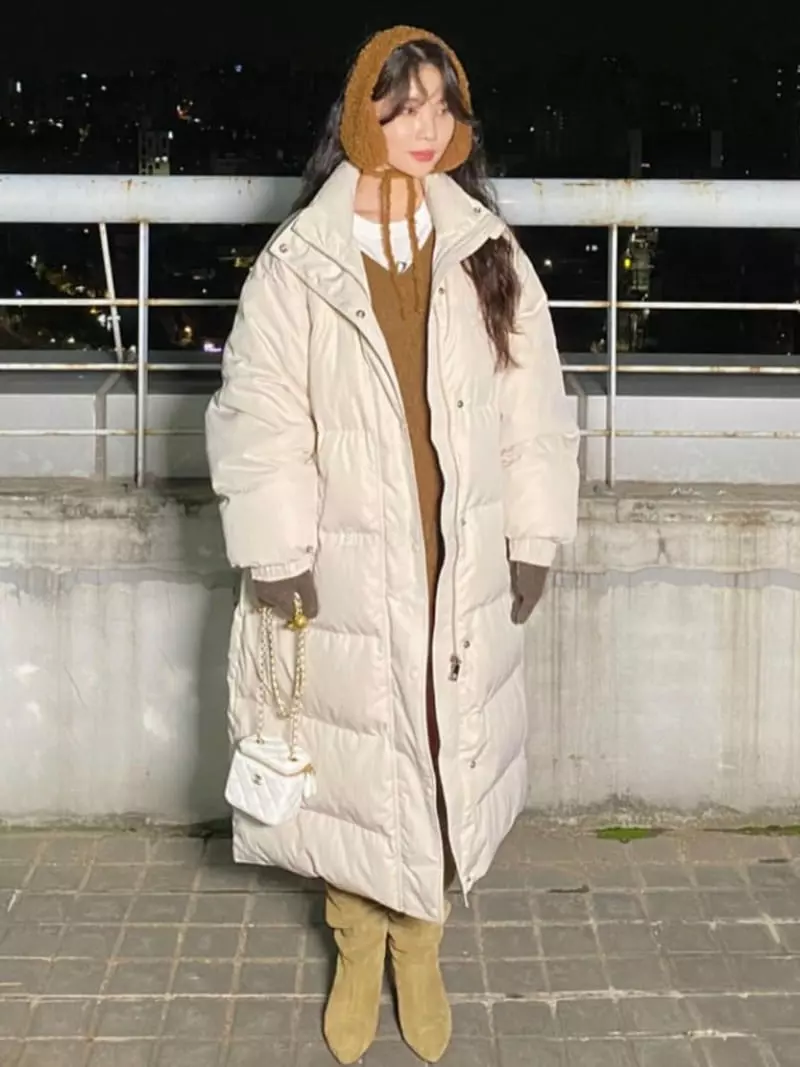 Unbound - Korean Women Fashion - #vintageinspired - Sand Long Padding - 3