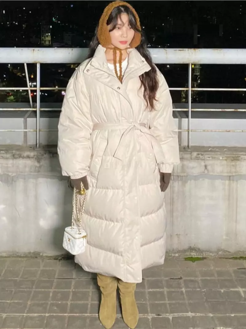 Unbound - Korean Women Fashion - #vintageinspired - Sand Long Padding - 4