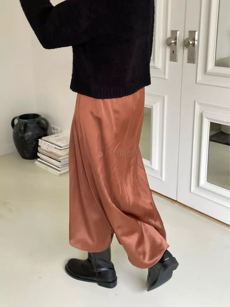 Und - Korean Women Fashion - #momslook - Shatin Skirt - 5