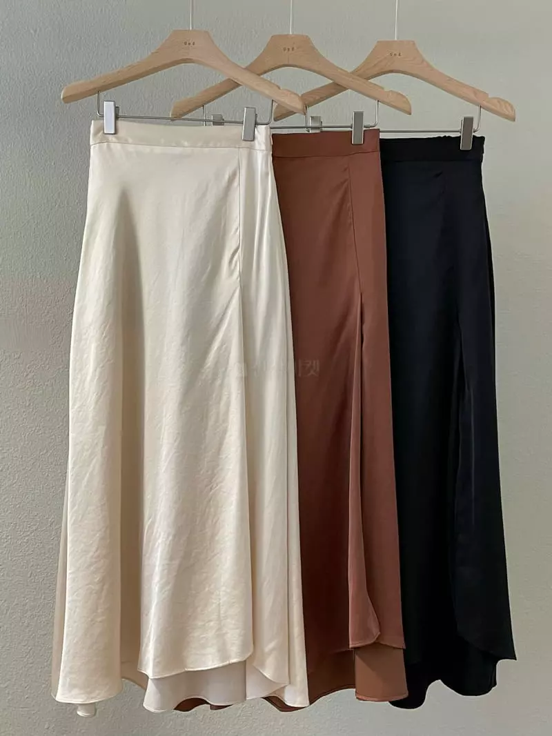Und - Korean Women Fashion - #momslook - Shatin Skirt - 7