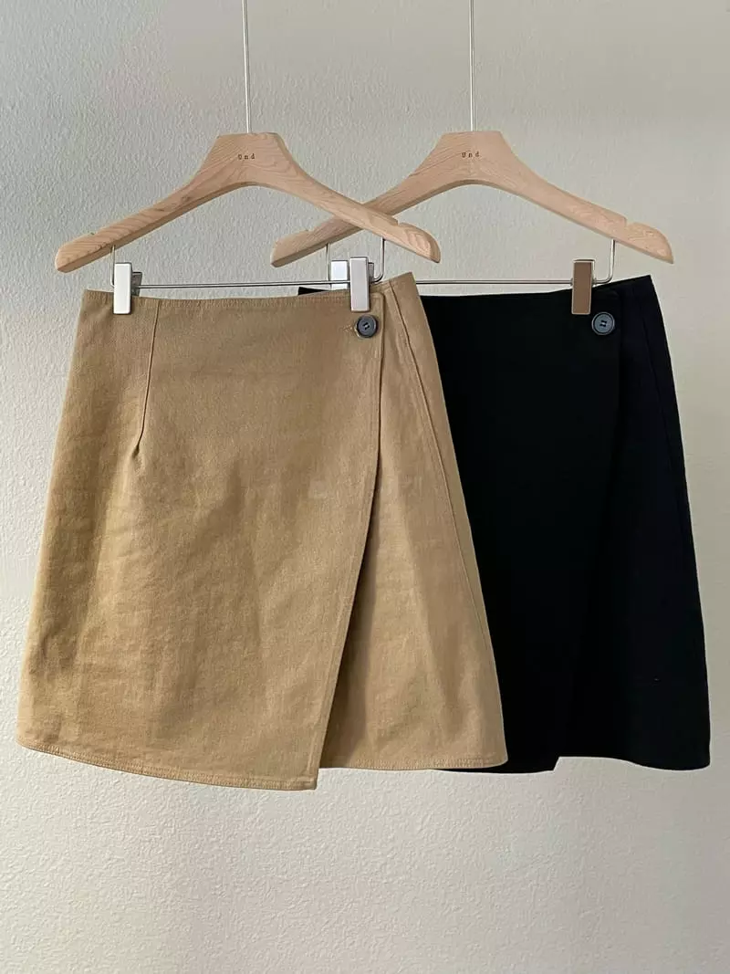 Und - Korean Women Fashion - #momslook - Wrap Mini Skirt - 4