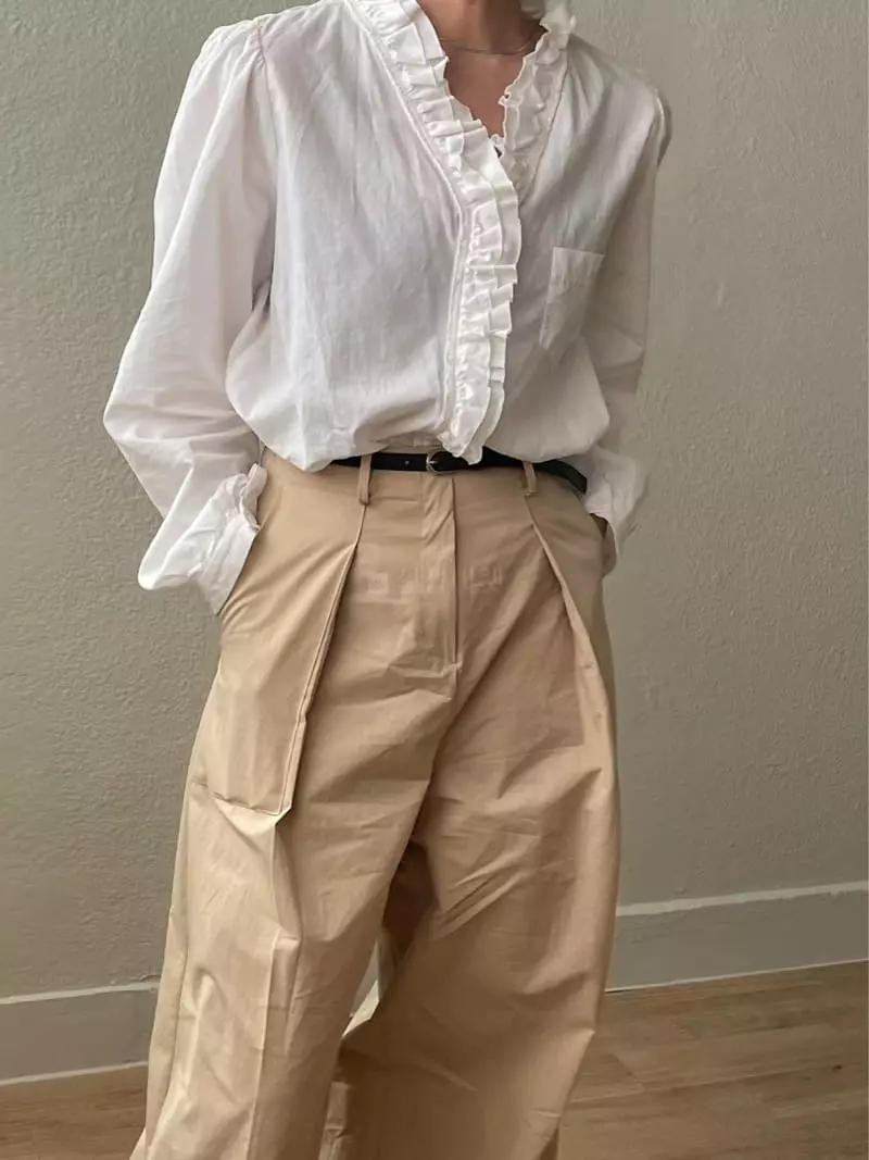 Und - Korean Women Fashion - #womensfashion - Frill Blouse - 2