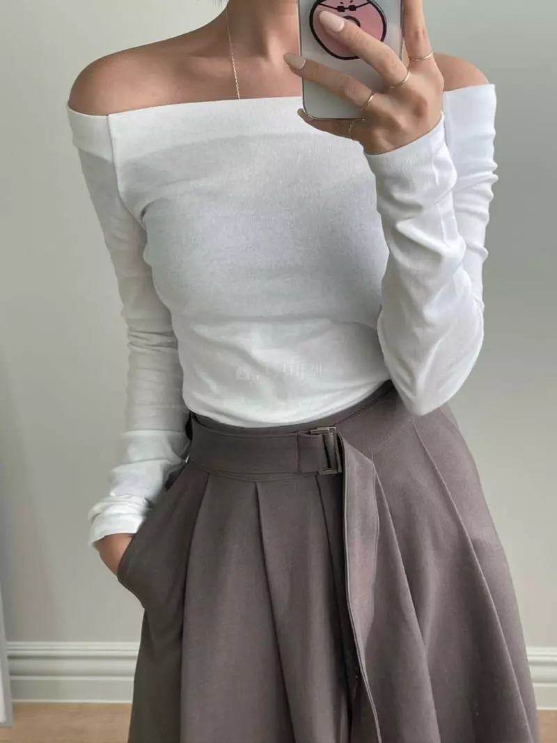 Und - Korean Women Fashion - #womensfashion - Shoulder Tee - 3