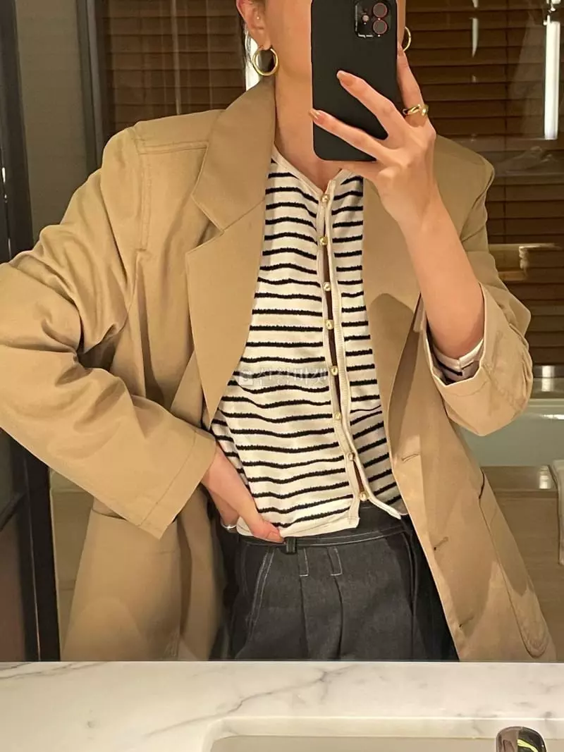 Under Row - Korean Women Fashion - #momslook - Shelly Stripes Cardigan - 5