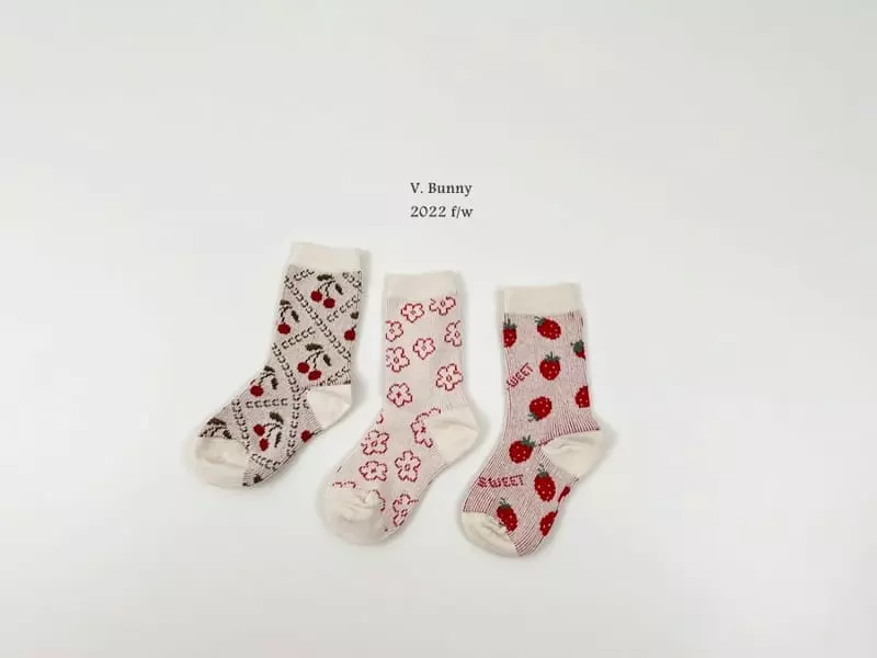V Bunny - Korean Children Fashion - #Kfashion4kids - Fruit Socks Set