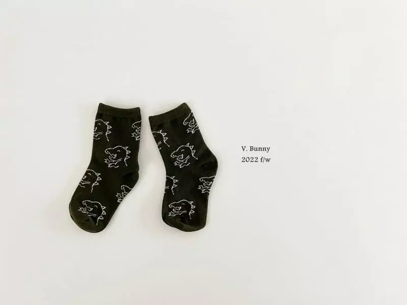 V Bunny - Korean Children Fashion - #childofig - Dino Socks Set - 7